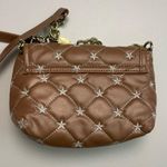 Betsey Johnson Luv by  Purse Crossbody Quilted Star Print Mini Lips Pink Gold Photo 10