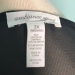 Ambiance Apparel Womens 2X Cheetah Print Chiffon Color Block Career Blouse Siren Size XXL Photo 3