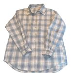 NWOT Women’s Flannel Shirt Sz LgTan And Brown Plaid Flannel Shirt Long Sleeve Tan Size L Photo 1