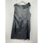 Womans Periwinkle Sleevless Knee Length Dressy Dress 16 W Gray Back Zip V Neck Size 16W Photo 1