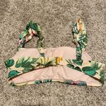 Kona Sol Cream and Green Crop Bustier Bikini Top Photo 1
