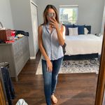 J.Crew Crystal Collar Sleeves Jean Shirt Photo 8