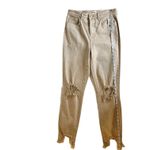 L'Agence NWT High Line Distressed Cropped Skinny in Biscuit Destruct Size 27 Photo 11