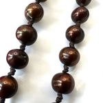 Nakamol brown and cream pearl multi strand long chain necklace Photo 13