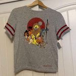 Disney  The Lion King Graphic T Shirt Women's Small Gray Short Sleeve Red Trim Photo 0