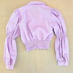 ZARA Purple Gingham Cropped Women's Top Photo 2