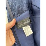 La Femme Navy Blue Embellished Mesh A-Line Formal Gown Size 14 Photo 7