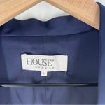 House Of CB Navy Plunge V-Neck Tuxedo Long Sleeve Jumpsuit Size M Photo 4