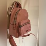 Coach A Rare HTF Modern Vintage  Pink Mini Charlie Pebble Leather Backpack Photo 2