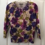 Kenar FINAL MARKDOWN Ladies’  Floral Cardigan w/Beaded Neckline (M) Photo 0