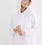 Aerie  White Oversized Pullover Hoodie Photo 0