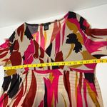 BCBGMAXAZRIA ‎ Retro Babydoll Bell Sleeve Blouse Pink Size XL Business Casual Y2K Photo 3