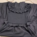 Caroline Constas Black off shoulder smocked tiered midi dress, size medium Photo 9