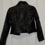 Forever 21 Women’s NWT Black Quilted Faux Leather Moto Jacket Size XS Photo 3