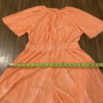 MINKPINK Revolve  Livia Plisse short sleeve Flowy Orange Pleated Romper small Photo 6