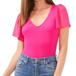 1. State  Flutter Sleeve Rib Knit T-Shirt top, size XL Photo 0