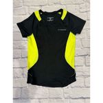 Brooks  Nightlife Equilibrium Short Sleeve T-Shirt Top in Black/Neon Yellow Small Photo 1