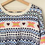 Maison Jules Heart Pullover Knitted Sweater Size Large Photo 6
