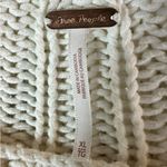 Free People  Chunky Cable Knit Sandre Pullover Sweater Ivory XL Preppy Classic Photo 11