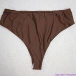 NEW Abysse x free people Benson high waisted bikini bottoms in dark brown, XL Brown Photo 9