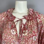 Free People Feeling Groovy Dress Floral Tiered Skirt Red Size Small Long Sleeves Photo 9