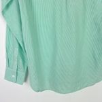 Everlane NWT  The Silky Cotton Relaxed Shirt Striped Green Size 00 NEW Photo 9