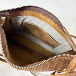 Roots  Brown leather Woven crossbody Bag‎ Photo 5