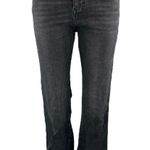 ZARA Women's Blue High Waisted Raw Hem Frayed Flare Cropped Denim Jeans Size 4 Photo 0