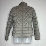 Michael Kors MICHAEL  Packable Puffer Jacket zip up taupe grey gold size small Photo 4