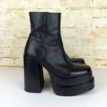 Steve Madden Cobra Platform Heel Boots Chunky Black Leather Women 8M Y2K Goth Photo 3
