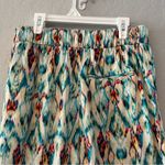 ZARA  metallic gold colorful abstract ikat print lightweight pants size small Photo 12