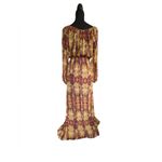 Jealous Tomato  Orange and Red Long Sleeve Sundress for Wedding Guest Photo 1