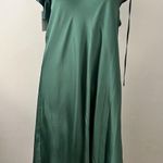 ASTR Nwt  Rina Ruffle Spearmint Green Strap Satin Midi Dress Size Medium Photo 1