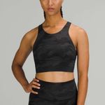 Lululemon Black Camo Wunder Train Long Line Bra Size 8 Photo 0