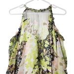 Opening Ceremony  Floral Dress Size 4 in Green Cold Shoulder Midi NWT Photo 2