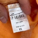 CP Shades  Romy Shirt Linen Blouse Button Up In Orange Gauze Long Sleeve Size XS Photo 8
