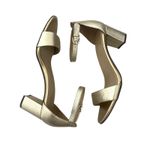 Naturalizer  Vera Gold Metallic Leather Sandals Size 10 festive Holidays chic Photo 4