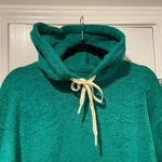 NWT Outerknown Size S Teal Green Terry Knit Pullover Hoodie Top Kangaroo Pocket Photo 5