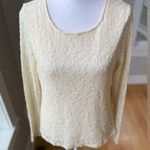 Vintage White Stag Ivory Lace Scoop Neck Long Sleeve Top Sheer Sleeves Small Photo 10