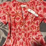 Anthropologie  dress new size XS. V neck pink white. Photo 3