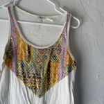 Kimchi Blue Tribal Sequin Tank Top M White Boho Festival Indie Summer Photo 1
