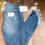 Fringe Crop Ankle Skinny Jean Blue Size 25 Photo 0