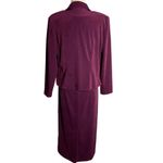 Sag Harbor Vintage 90s Suit Dress 12 Purple Sleeveless Zip Button Up Jacket Photo 2