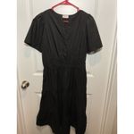 Women’s Dress Black Medium Peasant‎ Ruffled Hailey & Co Boho Work Party Office Photo 1
