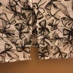 Nordstrom Frenchi Sheer Bow Short Sleeve Sheer Blouse Grey Small Photo 3