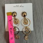 Ettika  Gold Coins In Orbit Dangle Statement Earrings Roman Soldiers Photo 3