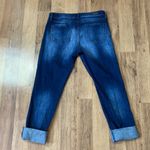 Kut From The Kloth Straight Leg Cropped Cuffed Hem Dark Blue Jeans EUC Sz 6 Photo 7