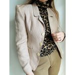Esprit 90s Vintage Blazer Tailored Size Small Tan and Pink houndstooth Print Photo 4