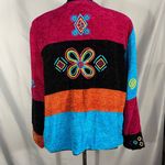 Allure Boutique Vintage Women's Novelty Art Wear Button Front Bold Sweater Sz L Black Size L Photo 1