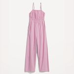 Old Navy  Linen-Blend Cropped‎ Smocked Cami Jumpsuit – Size Small – NWT Photo 3